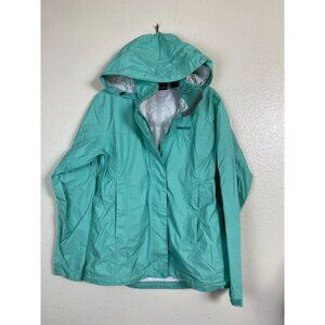 Marmot Women PreCip Wind Rain Jacket Size Small Light Aqua Waterproof Windproof